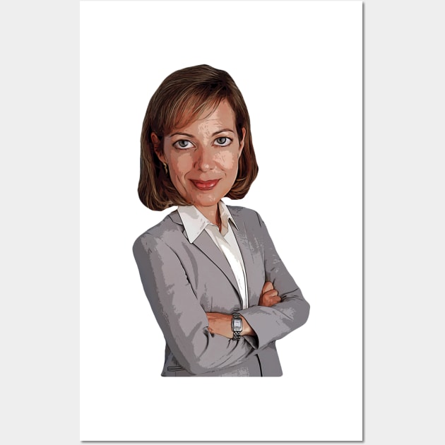 West Wing - CJ Cregg Bobblehead Wall Art by baranskini